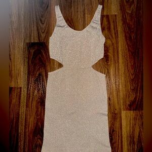 Bebe metallic cocktail dress